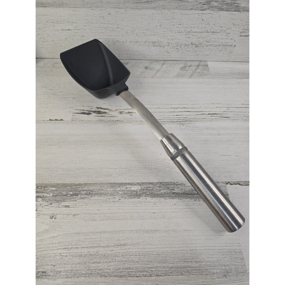 Pampered Chef Scoop and Scrape Spatula Silicone Head Stainless Steel Handle 21B‎